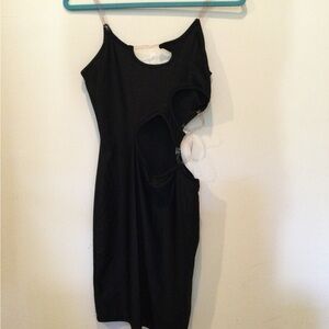 Bodycon Black Cut-Out Dress